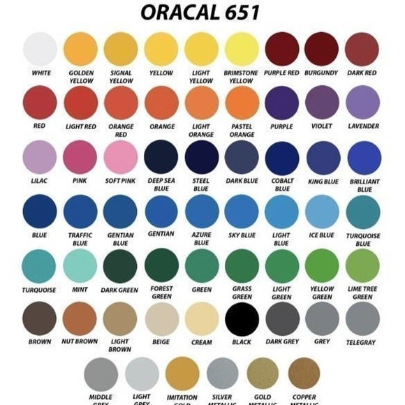 12 Pack 12"x 36" Oracal 651 BundIe Cricut Crafting Scrapbooking Vinyl Glossy - Picture 3 of 3